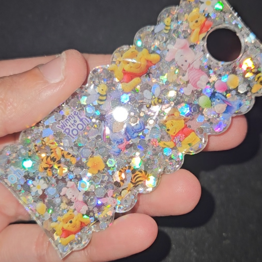 Stanley Winnie-the-Pooh sliver glitter name plate